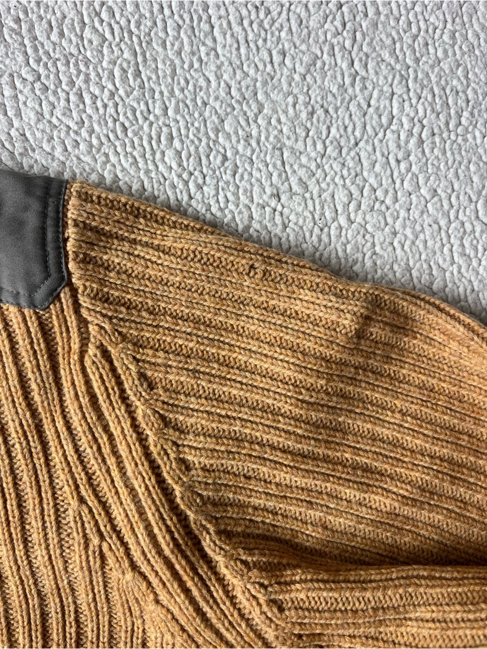 PATAGONIA 100% WOOL MENS FOG CUTTER SWEATER THICK TAN MENS XL - Picture 5 of 8